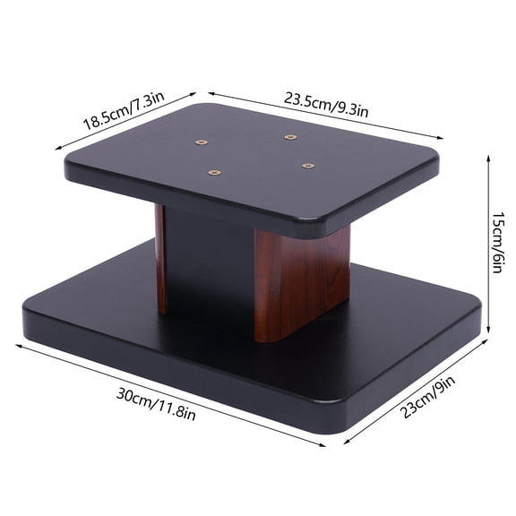 Yellow Sandalwood Pair Desktop Speaker Stand Studio Monitor Mount 6" High Tabletop 15kg Load