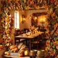 thumbnail image 6 of Halloween Decorations Outdoor, Artificial Maple Leaf Wreath, Wicker Harvest Festival Maple Leaf Decoration for Home and Outdoor Displays, 75cm/29.5in, 6 of 6