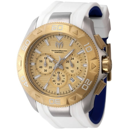 TechnoMarine Mens UF6 None Quartz Chronograph Gold Dial Watch