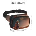 thumbnail image 4 of Fotbe Astronaut On Mars A Cangurera Cuadrada con Estampado de Doble Capa, Bolsa de Cintura Ajustable Mini para Hombres y Mujeres, 4 of 9