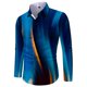 thumbnail image 3 of Camisas de manga larga con estampado 3D para hombre, camisas florales con solapa estampada, ropa de calle vintage informal ajustada para hombre, 3 of 5
