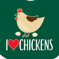 thumbnail image 4 of Inktastic Chickens Cute Farm Animal Boys or Girls Baby Bib, 4 of 4