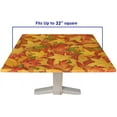 thumbnail image 5 of Fitted Elastic Edge Square Tablecloths, Maple Leaves Red Green Waterproof Wipe Clean Polyester Table Cover, for Kitchen Dining Party Patio Tabletop Decoration, Fit for 34'''' x 34''''Square Table, 5 of 5