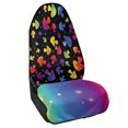 thumbnail image 2 of POLERO Plush Microfiber Bucket Seat Protector, Waterproof Sweating Car Seat Cover, Compatible with Truck Seat Van, Fit for Sedan Vehicle Rainbow Mushroom 1 Pack, 2 of 7