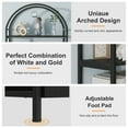 thumbnail image 3 of 71" Arched Bookshelf with Doors - Industrial Black Bookcase, Sturdy Metal Frame & E1 Shelves, Freestanding Storage Unit for Living Room/Office, 3 of 12