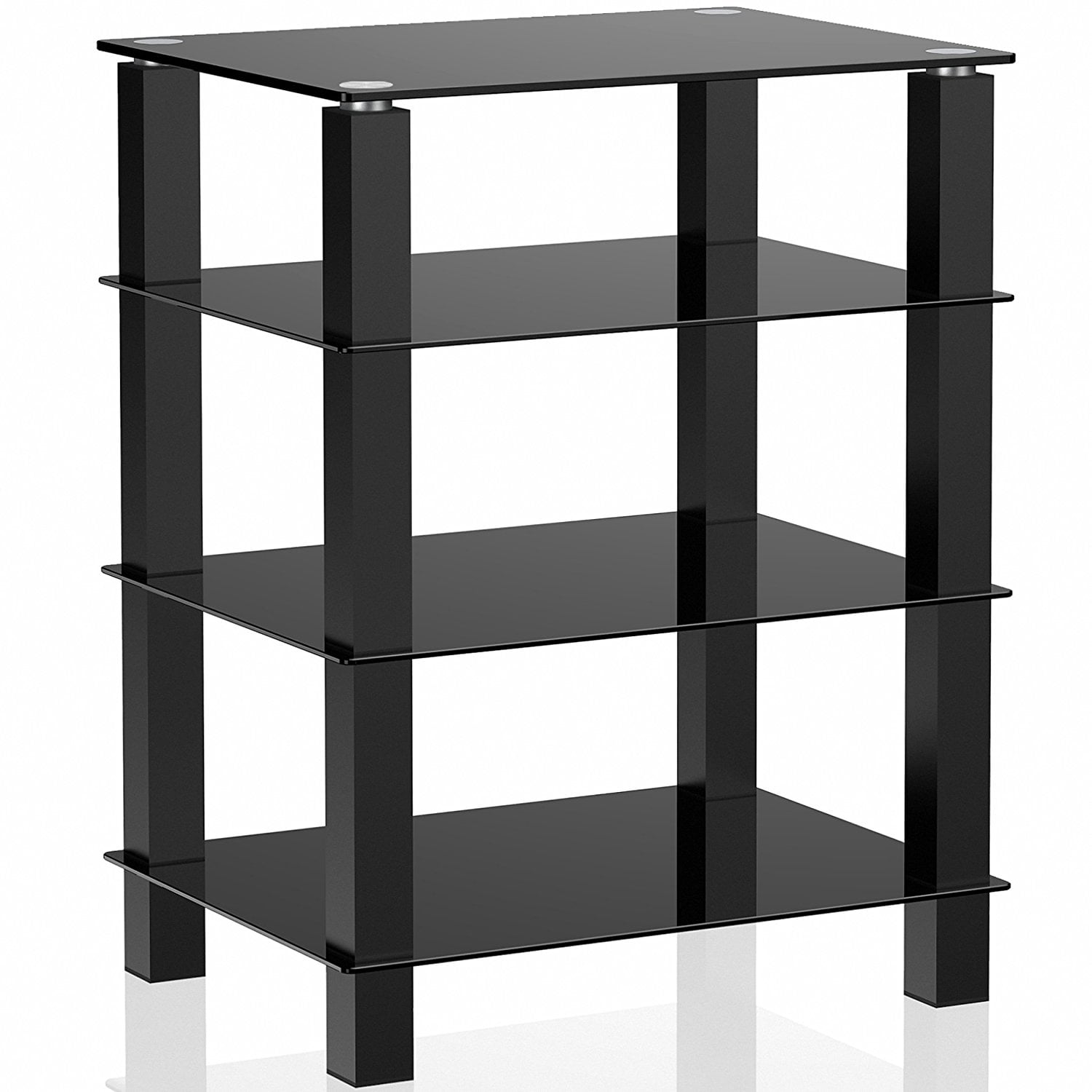 Fitueyes Media Component Av Tv Stand Audio Cabinet With Glass