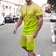 thumbnail image 5 of Mens Pantalones Casuales Cuello Redondo Impresión de Manga Corta Blusa Y Pantalones Cortos Traje, Pantalones de Traje para Hombres, 5 of 5