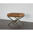thumbnail image 2 of Maklaine 23.5" Mid-Century Faux Leather Bench in Tobacco Tan, 2 of 6