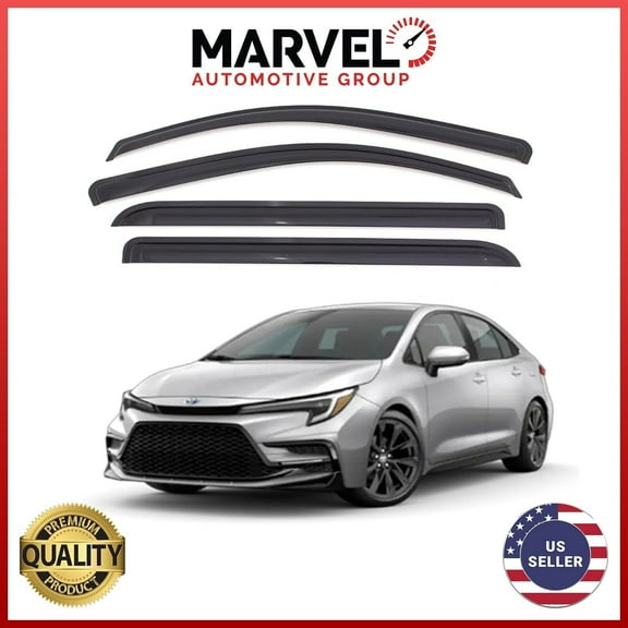 Marvel Automotive Group Corolla Hood Shields with Aerodynamic for Toyota Corolla 2019-2024, Black