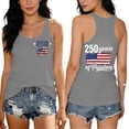 thumbnail image 5 of Sewkxo 4th of July Independence Day Tanks Top Women’s 250 Anniversary USA Patriotic Crew Neck American Flag Print Tank Tops,Gray 2XL, 5 of 5