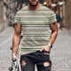 thumbnail image 1 of Tops para hombre, blusas y camisas de manga corta con cuello redondo para hombre, blusas de manga corta con cuello redondo y estampado de rayas para hombre, blusa para hombre, 1 of 5
