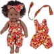 thumbnail image 3 of Muñeca negra MACHAO de silicona suave 11,8 pulgadas muñeca afroamericana realista Con ropa de moda, 3 of 5