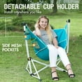 thumbnail image 4 of Portal Hammock Camping Chair, Folding Rocking Chair Swinging Chair with Cup Holder for Outdoor, Support 350 lbs, Blue, 4 of 9