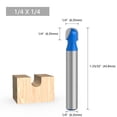 thumbnail image 1 of 1/4 Shank Ball Nose Router Bits End Mill Round Cove Box Solid CNC Milling Bit, 1 of 4