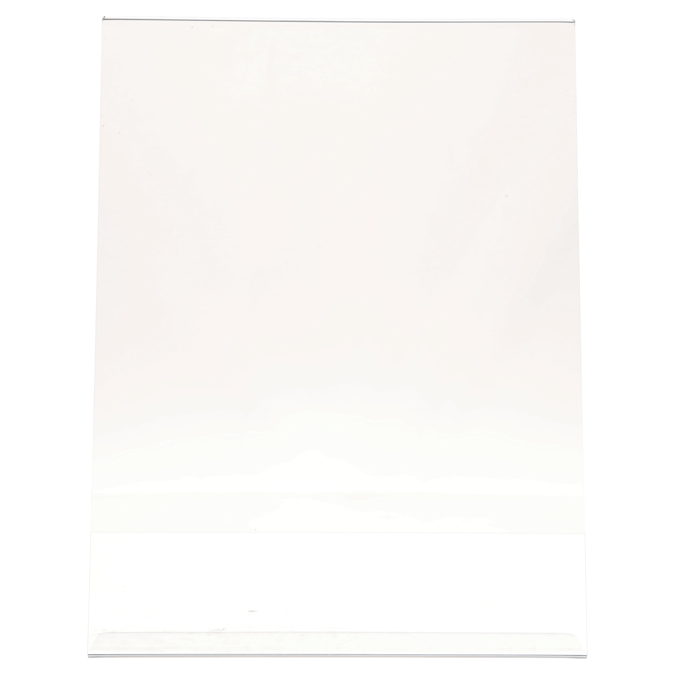 (2 pack) Pen + Gear Vertical Tabletop Slanted Standup Sign Holder, Hold for Paper of 8.5" x 11", Clear