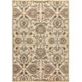 thumbnail image 3 of Hauteloom Elkins Wool Living Room, Bedroom Farmhouse Area Rug - Traditional Floral Carpet - Bohemian Paisley Vibe - Brown, Cream, Beige, Orange, Gray - 6' Square, 3 of 19
