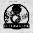 thumbnail image 2 of Craftnamesign Custom Sousaphone Musical Instrument Metal Wall Art, Custom Sousaphone Player Name, 2 of 5