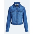 thumbnail image 7 of Free Assembly Women's Cropped Denim Jacket with Long Sleeves, Sizes XS-XXL, 7 of 7
