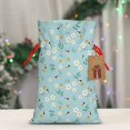 thumbnail image 5 of Rocae Bee Flower for Christmas Drawstring Linen Gift Bag with Drawstrings Treat Bag Goody Present Bags for Christmas Party Favor-Medium, 5 of 9