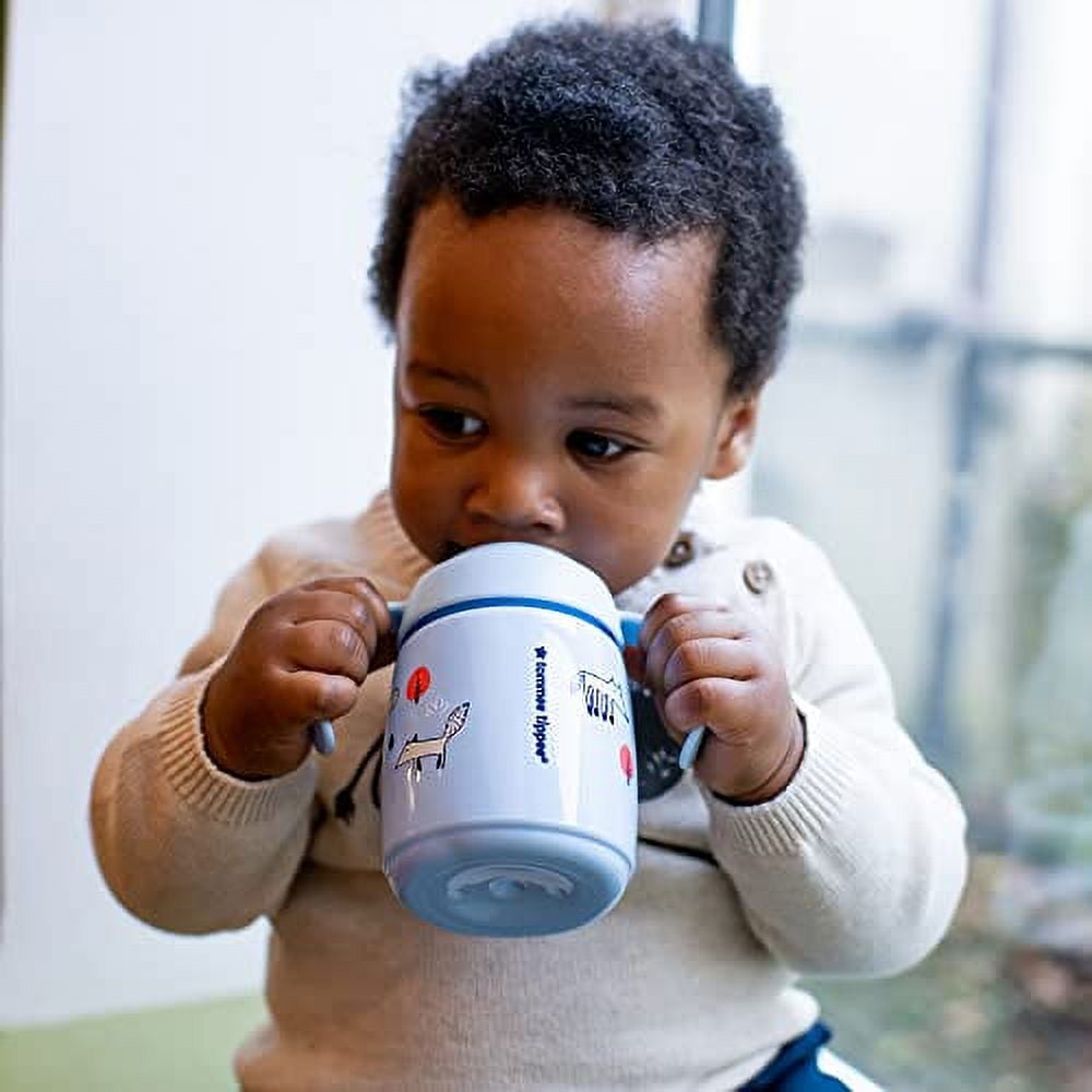 Tommee Tippee Superstar Trainer Sippy Cup for Toddlers, (10oz, 6+ Months, 2 Count), Blue,2 Count (Pack of 1)