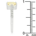 thumbnail image 4 of Precious Stars R07052R-C60-10 Precious Stars Silvertone Princess-cut Yellow Cubic Zirconia Engagement Ring, 4 of 4