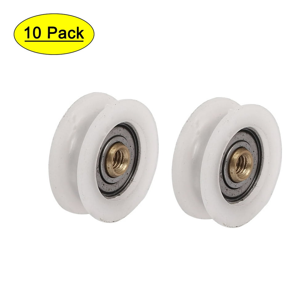 Uxcell Round Groove Nylon Pulley Wheels Roller 10 Pcs for 5mm Rope
