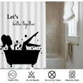 thumbnail image 5 of Get Naked Bath Shower Curtain Set Funny Quotes Girl Beauty Black and White Shower Curtains Home Decorative Waterproof Polyester Fabric Bathroom Curtain with Hooks 72x72 Inch, 5 of 6