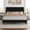 Black Queen, variant on Velvet Upholstered Platform Bed Frame with Adjustable Vertical Channel Tufted Headboard – Sturdy Wood Slats, No Box Spring Needed, Easy Assembly – Queen Size, Navy Blue