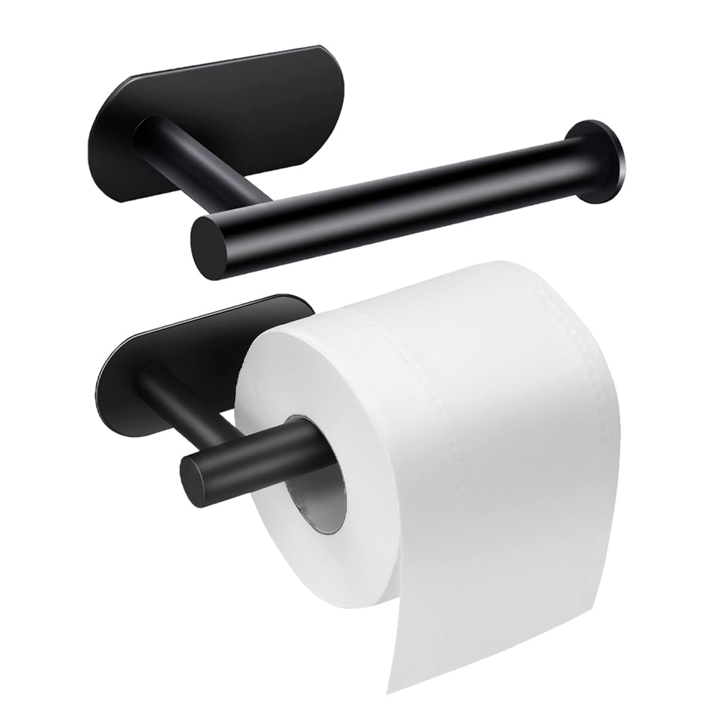 2PC Toilet Paper Holder SUS304 Stainless Steel, Modern Round Tissue