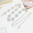 thumbnail image 4 of Women Hook Adjustment Waist Metal String Decorative Dress Waist Small Fragrance Thin Belt Sweet Chain, 4 of 6