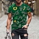 thumbnail image 1 of Tops para hombre, blusas y camisas de manga corta con cuello redondo para hombre, jersey informal con cuello redondo estampado para hombre, pantalones cortos deportivos para fitness, blusa de poliéste, 1 of 5