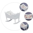 thumbnail image 4 of 1 Pce Mini Berceau Jouet Enfant Petit Modèle de Berceau pour Maison de Poupée (Blanc), 4 of 5