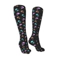 thumbnail image 3 of Naloa purple cyan brown Skull High Stockings Women Thigh High Stockings Over Knee Long Stockings-One Size, 3 of 8