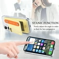 thumbnail image 3 of Back Wallet for iPhone 16 Case with Card Holder, PU Leather RFID Blocking Card Slots Zipper Purse Case with Wristband, Magnetic Clasp Flip Stand Clear Durable Phone Cover, Yellow, 3 of 10
