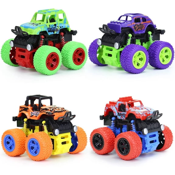 SUTENG 1 Pc Monster Truck Toys - Friction Powered Toy Cars Push and Go Vehicles for Kids Best Christmas Birthday Party Gift for Boys Girls Aged 3 and Above