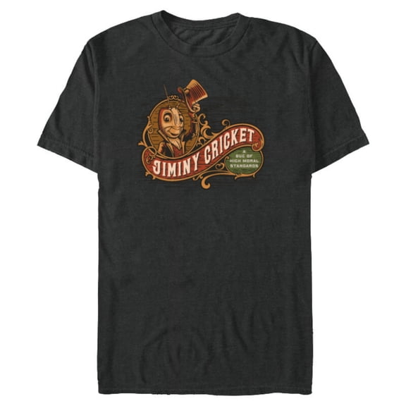 Disney Pinocchio Jiminy Cricket High Moral Standards - Short Sleeve Blended T-Shirt for Adults - Customized-Dark Heather