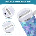 thumbnail image 5 of 30 oz Tumbler With Handle Stainless Steel Insulated Tumbler With Lid for Car Cup Holder Glittering Mermaid Scales, 5 of 9