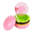 thumbnail image 1 of Mini ventilador con forma de hamburguesa, silencioso, elegante, recargable, divertido juguete para niños, velocidad ajustable Rosa, 1 of 9