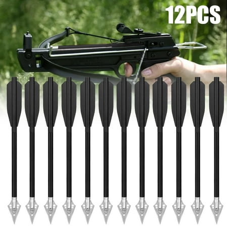24/48pcs 6.5 Inch Crossbow Bolts Metal Crossbow 50-80lbs