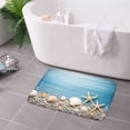 thumbnail image 3 of FJPT Non Slip Flannel Floor Mat Kitchen Mat Beach Scene With Starfish And Shells For Bathroom Kitchen Bedroom Decor 24x16 inch, 3 of 5