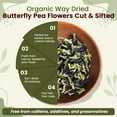 thumbnail image 5 of Organic Way Dried Blue Butterfly Pea Flowers 100% USDA Organic Vegan Non GMO Gluten Free 8 Oz, 5 of 8