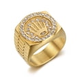 thumbnail image 1 of Men's Hip Hop Gold King Crown Ring, 1 of 3