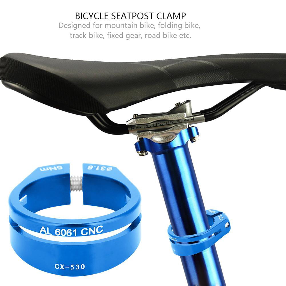 Seatpost Clamp 34.9mm BLUE seat post Fixed Gear Road MTB