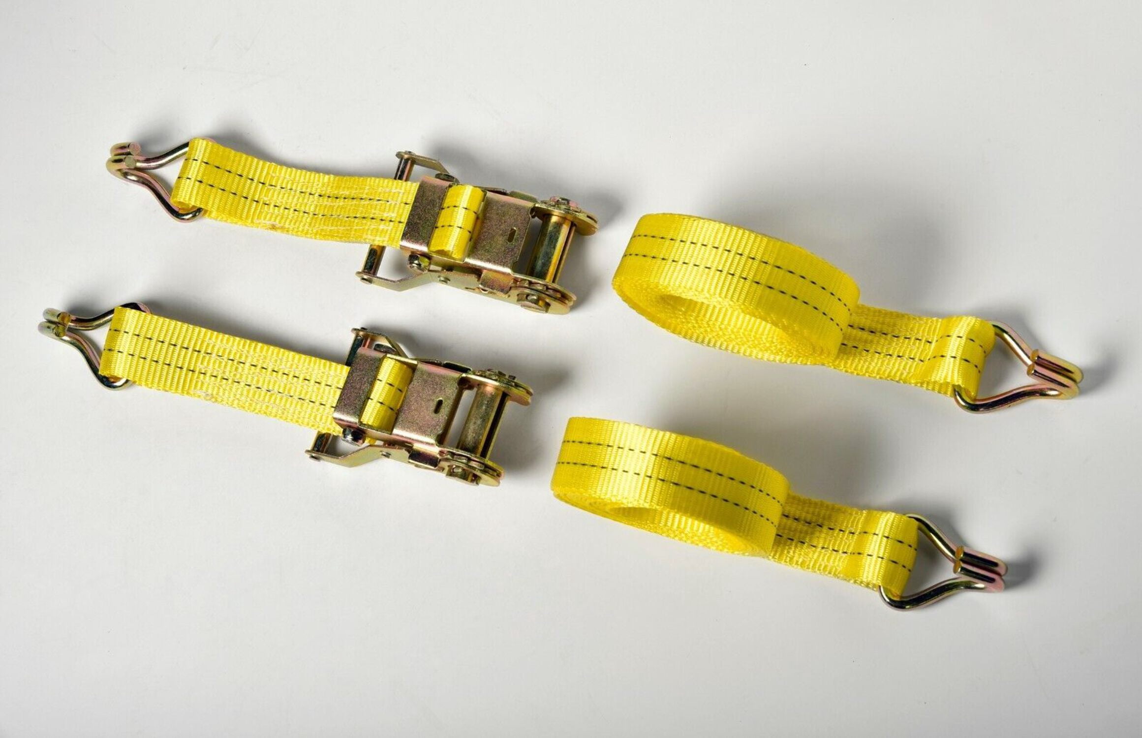 8x 1.5"x15' 4000lb Ratchet Strap J Hook Heavy Duty Tie Down Cargo ATV UTV 1.5x15