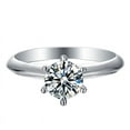 thumbnail image 2 of GRA Certified 6.5mm Moissanite Solitaire Ring | VVS Quality | 1 Carat Center Stone | 925 Sterling Silver, 2 of 6