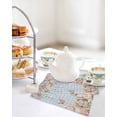 thumbnail image 4 of Spring Easter Kitchen Dish Towels for Drying Dishes Set of 2, Cute Rabbits Flower Leaves Butterfly Blue Plaid Waffle Weave Microfiber Hand Tea Bathroom Towels Quick Dry & Absorbent Towel 12x12, 4 of 7