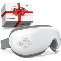 BURRKI Eye Massager with Heat, 5 Massage Modes, Bluetooth Music, Adjustable Headband, Migraines Relief, Gifts for Women/Men