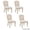 Linen-Cream-Fabric Back, variant on Dayalane Farmhouse Dining Chairs Set of 2, Armless Square Solid Back Linen Fabric Upholstered Kitchen Chairs, Natural Curved Leg & Solid Wood Frame Accent Chairs for Dining Living Room, White