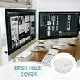 thumbnail image 6 of Desk Grommet 2", Plastic Desk Hole Cover Cable Grommet Cord Hole Cover Table Wire Organizer, White 4 Pcs, 6 of 7