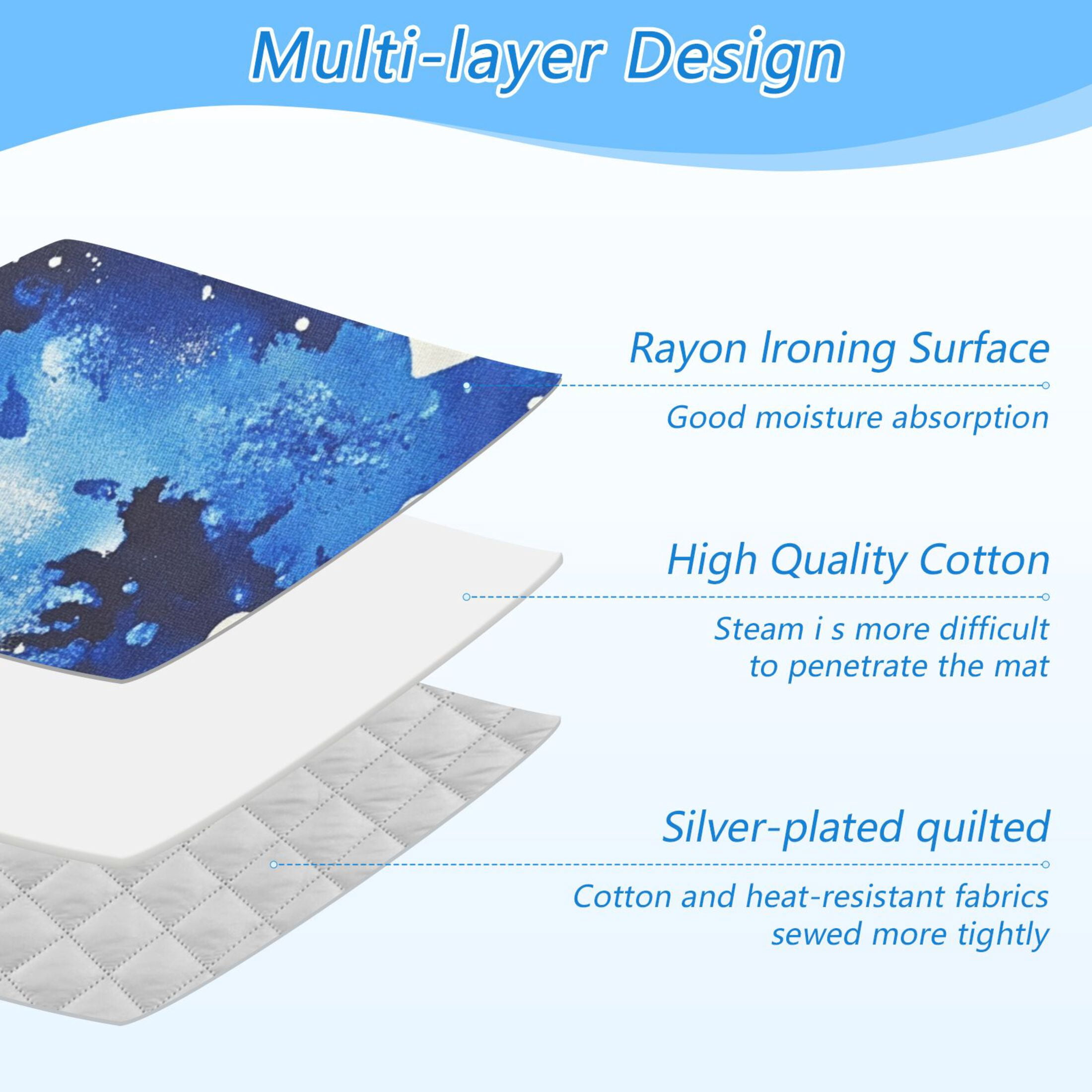 Blue Sky and Love Ironing Mat Blanket for Table Top Travel Portable Ironing Board Pad 47.2x27.6 Inch